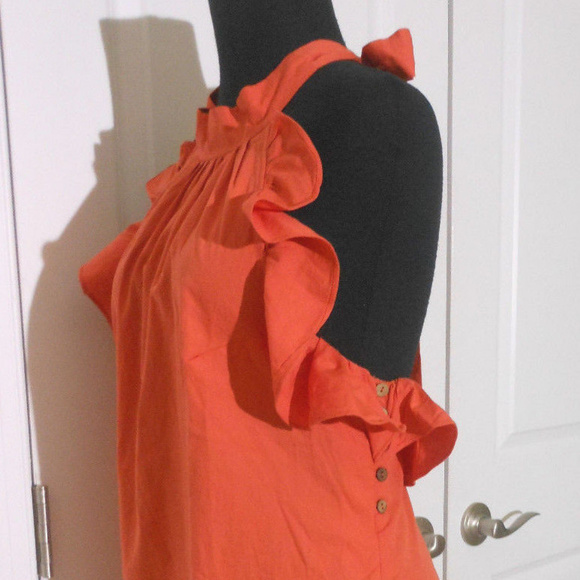 FREE PEOPLE Not So Sweet Halter Mini Dress M CORAL - Picture 5 of 8